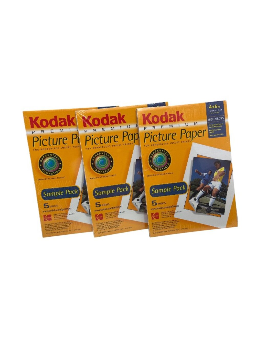 Kodak Premium 4x6 Picture Paper High Gloss Sample Pack Lot Of 3 5 Sheets Each